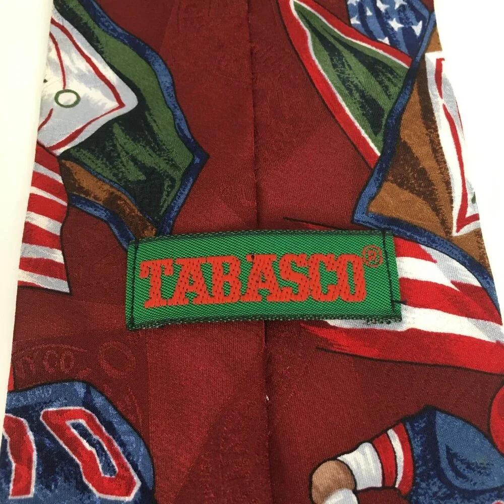 Tabasco Vintage Football Americana Heritage USA‎ Silk Necktie Logo 56